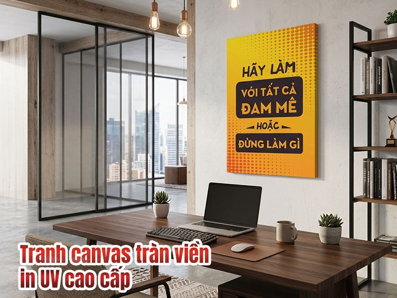 Chất liệu in Tranh canvas tràn viền