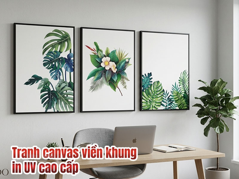 Chất liệu in Tranh canvas viền khung