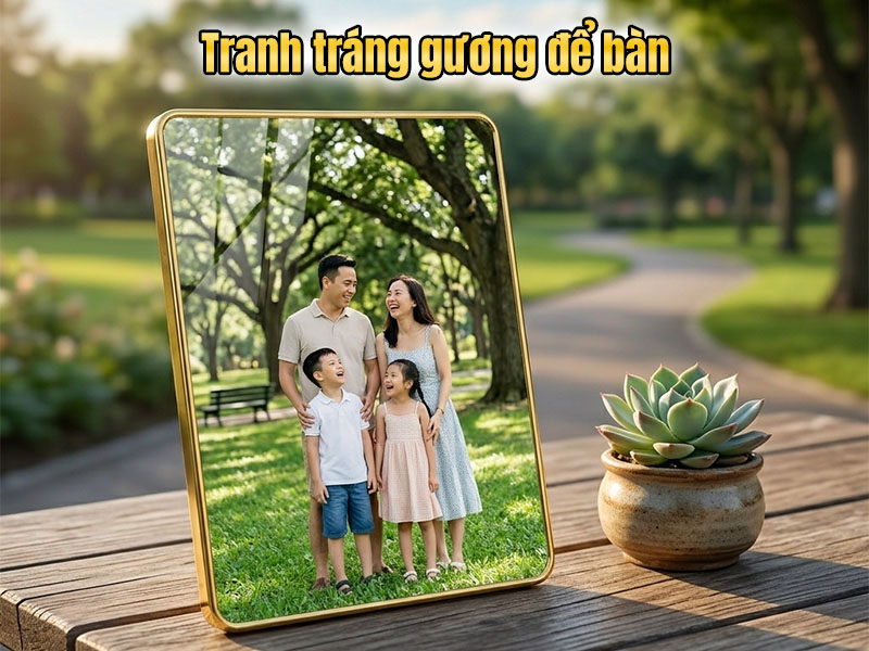 In Tranh tráng gương để bàn