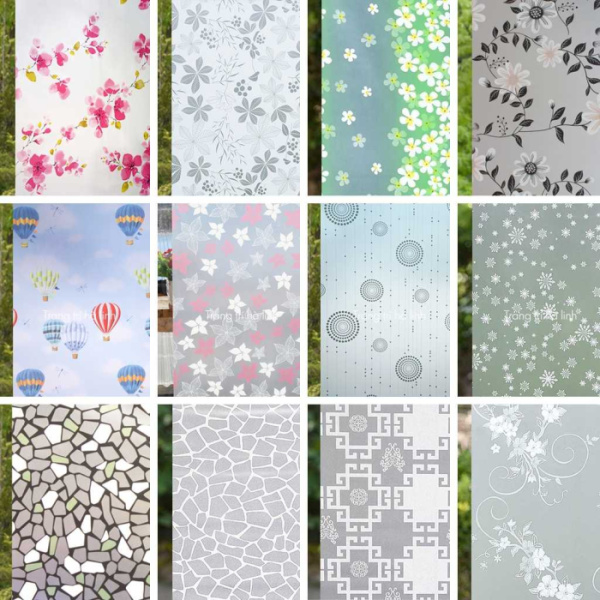 Decal dán kính hoa văn 9