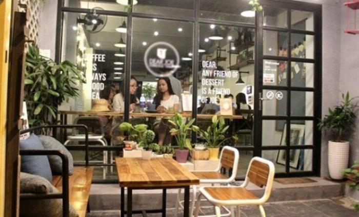 Decal dán kính quán cafe 8