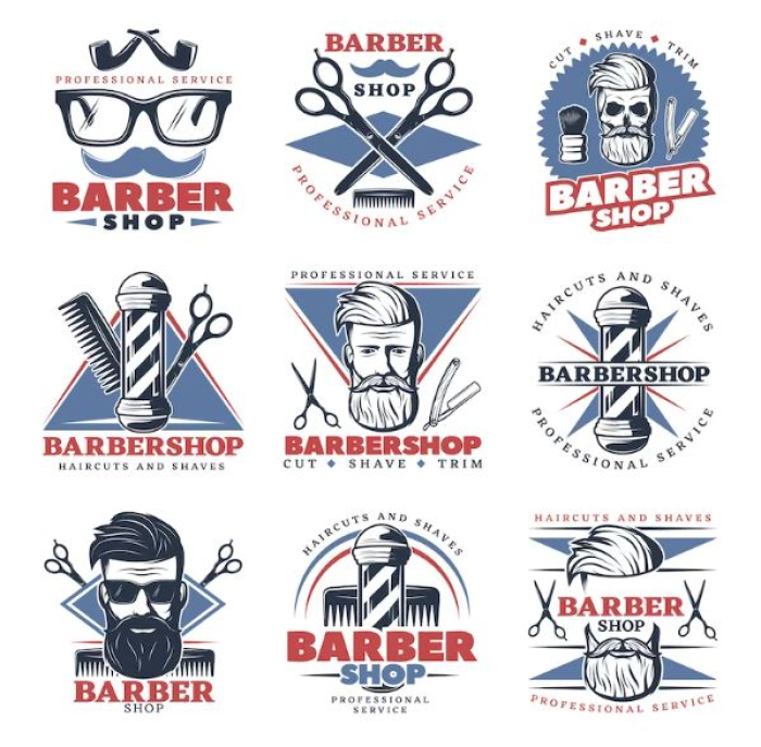 Decal dán kính tiệm tóc barber 4