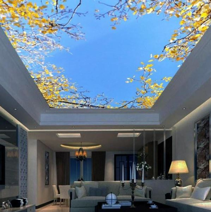 Tranh dán tường 3D bầu trời 3