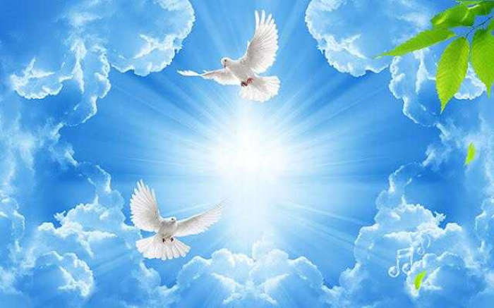 Tranh dán tường 3D bầu trời 4