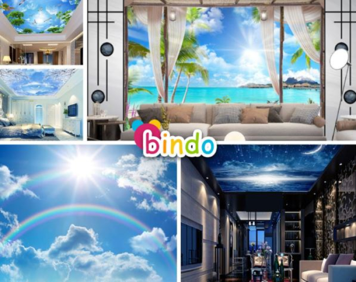 Tranh dán tường 3D bầu trời 10
