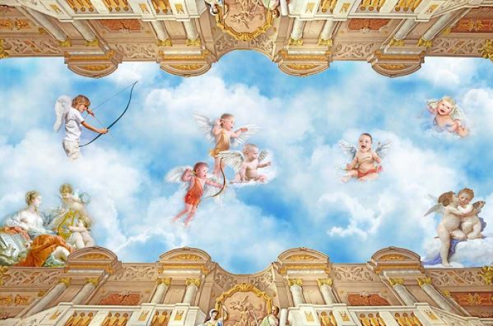 Tranh dán tường 3D bầu trời 9