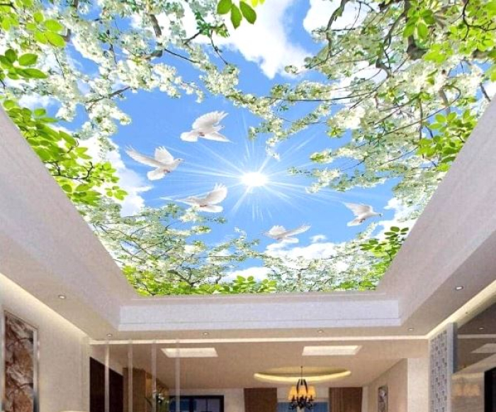 Tranh dán tường 3D bầu trời 16