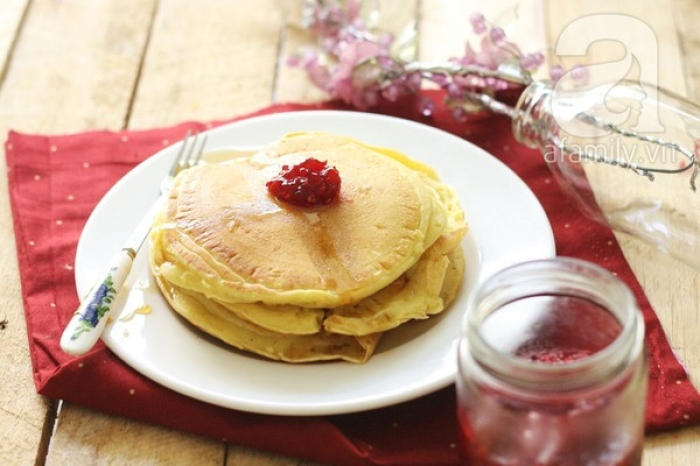 Cách làm bánh Pancake mật ong ngon tuyệt 6