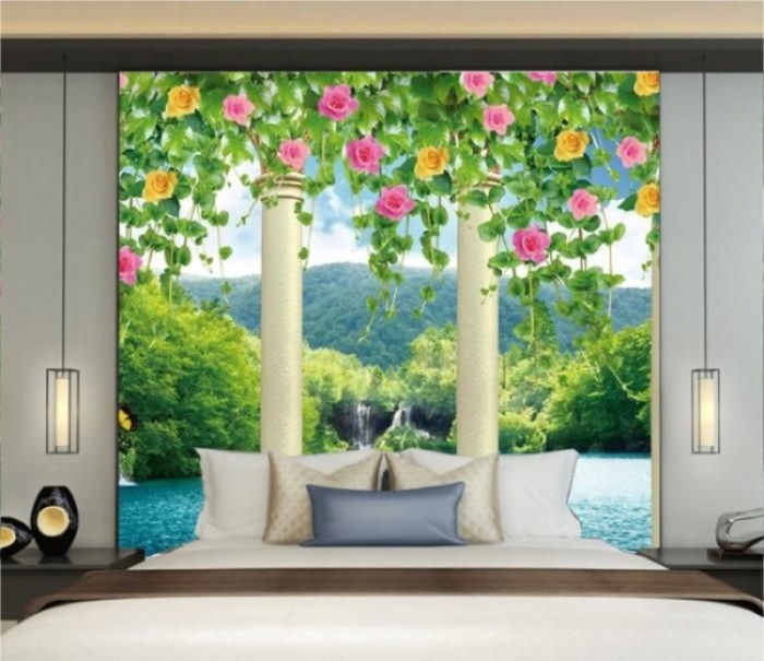 Tranh phong cảnh biển, bãi biển 3D khổ lớn dán tường giá rẻ TPHCM 10