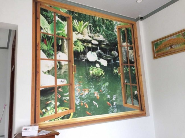 Tranh cửa sổ 3D dán tường giá rẻ đẹp TPHCM 2