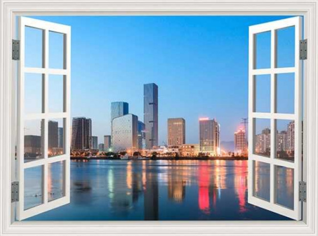 Tranh cửa sổ 3D dán tường giá rẻ đẹp TPHCM 3