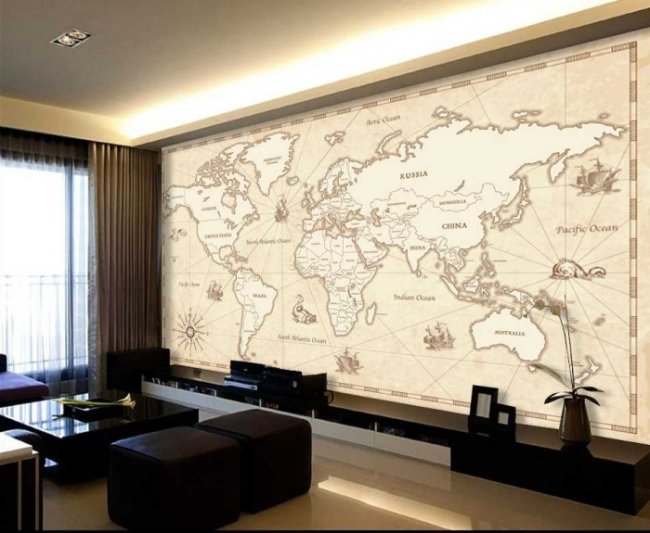 Tranh Bản Đồ Thế Giới Dán Tường Khổ Lớn TPHCM – Đẹp, Sang Trọng, Đa Dạng Mẫu Mã 5