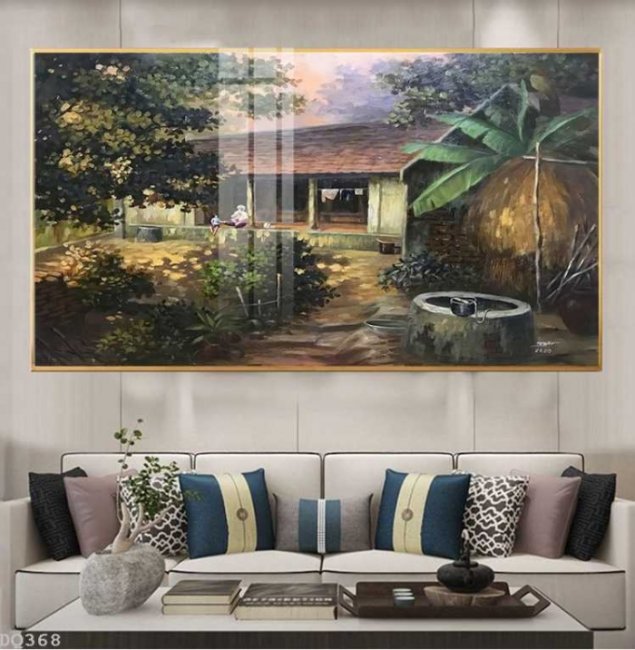 Tranh dán tường 3d cảnh đồng quê việt nam đẹp 5