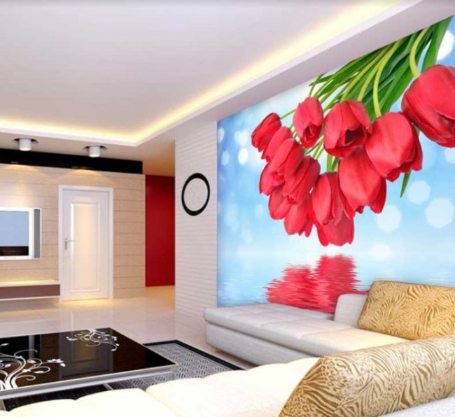 Tranh dán tường hoa lá khổ lớn giá rẻ đẹp TPHCM 3