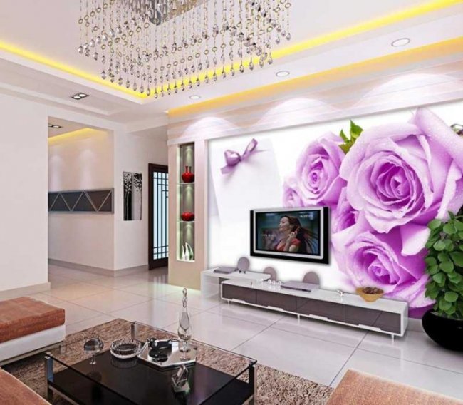 Tranh dán tường hoa lá khổ lớn giá rẻ đẹp TPHCM 4