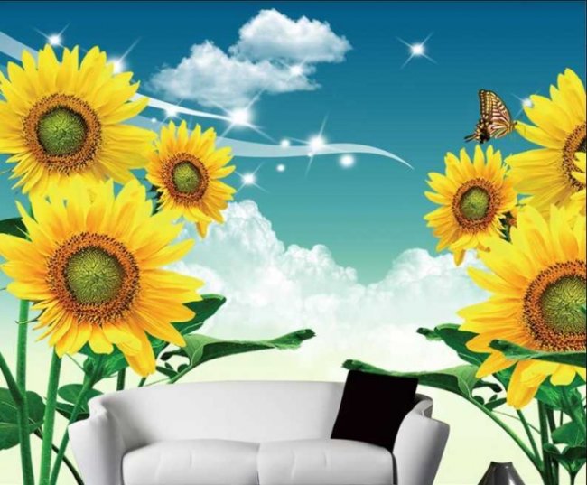 Tranh dán tường hoa lá khổ lớn giá rẻ đẹp TPHCM 6