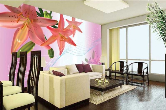 Tranh dán tường hoa lá khổ lớn giá rẻ đẹp TPHCM 9