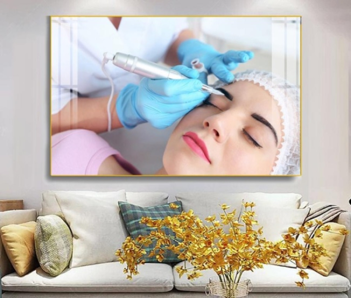 Tranh dán tường phun xăm đẹp thi công tận nơi TPHCM 6