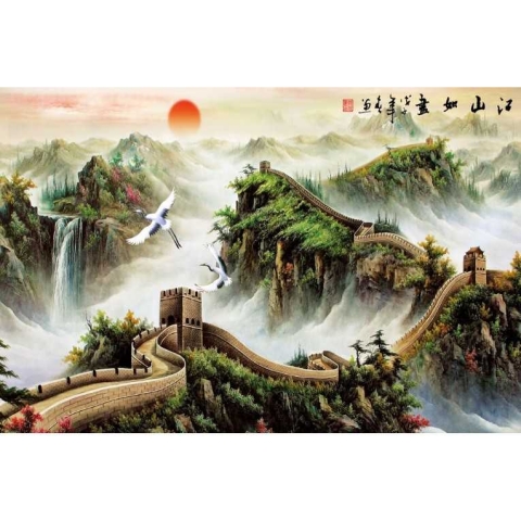 Tranh dán tường Vạn Lý Trường Thành: 20+ Mẫu đẹp giá rẻ tại TPHCM 1