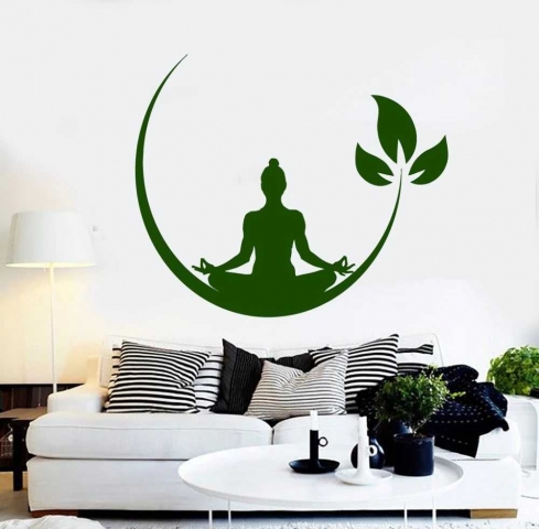 Tranh dán tường Yoga: In, thiết kế & thi công ở TPHCM 1