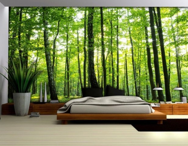 Tranh phong cảnh thiên niên núi rừng đẹp dán tường 1