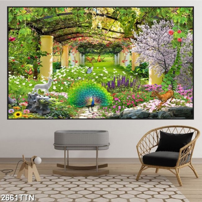 Tranh Sơn Thủy hữu tình dán tường khổ lớn giá rẻ TPHCM 8