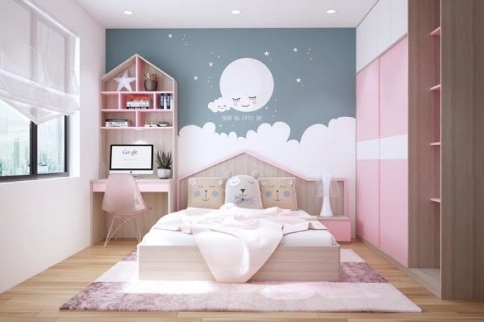 Giấy dán tường 3D phòng ngủ 3
