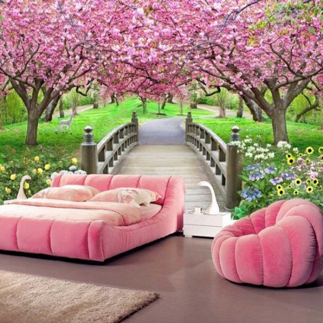 Lợi ích khi sử dụng giấy dán tường hoa anh đào 3