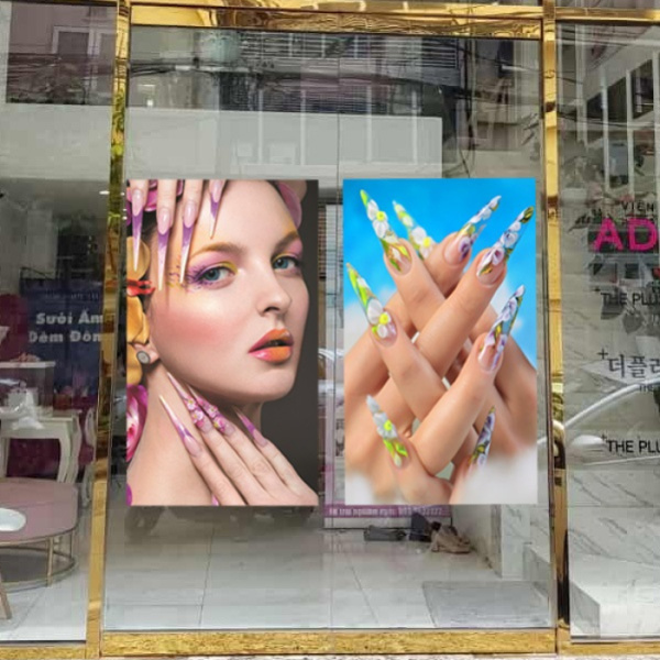 Decal dán kính tiệm nail 16