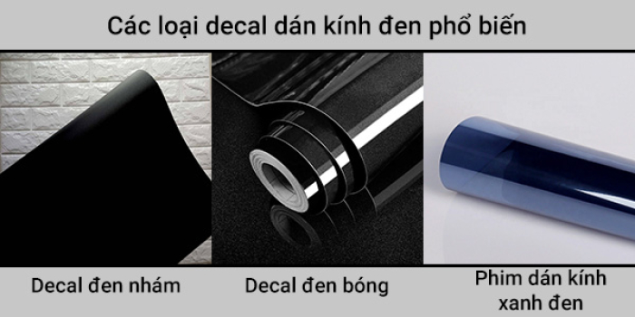 Decal dán kính màu đen 2