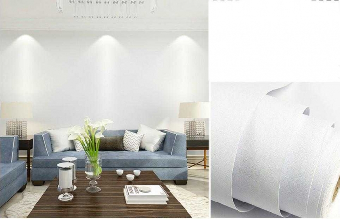 Xu hướng sử dụng giấy dán tường trắng mở rộng không gian sống hiện đại 2