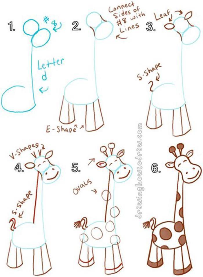 Cách vẽ nhiều con vật đơn giản dễ thương cho bé tô màu 15