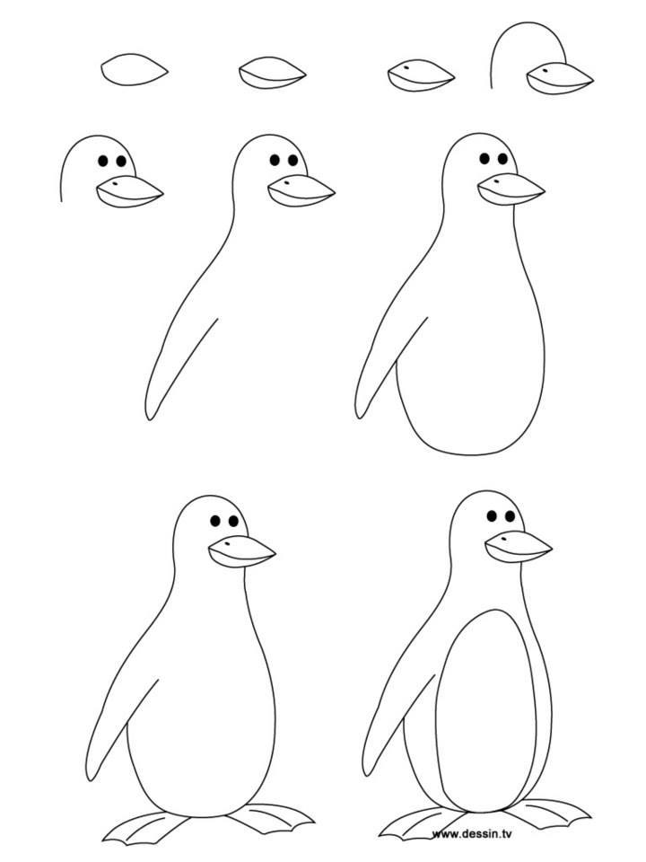 Cách vẽ nhiều con vật đơn giản dễ thương cho bé tô màu 28