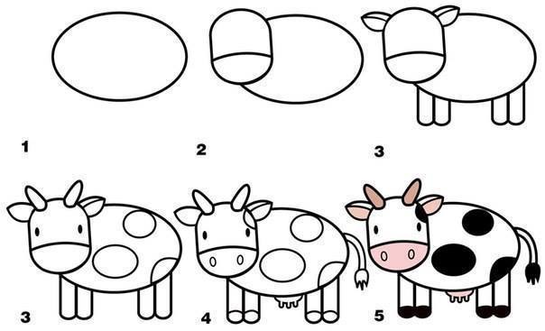 Cách vẽ nhiều con vật đơn giản dễ thương cho bé tô màu 37