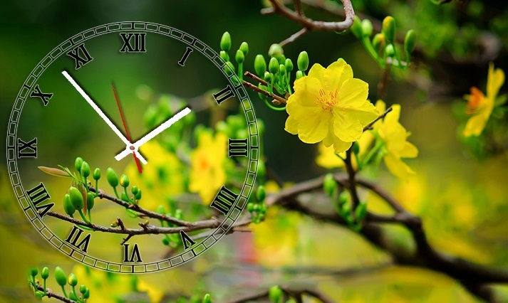 5 bộ tranh đồng hồ treo tường đẹp cho ngày Tết