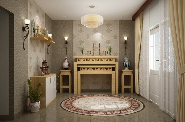 Cách chọn giấy dán tường cho phòng thờ đẹp đẽ uy nghiêm