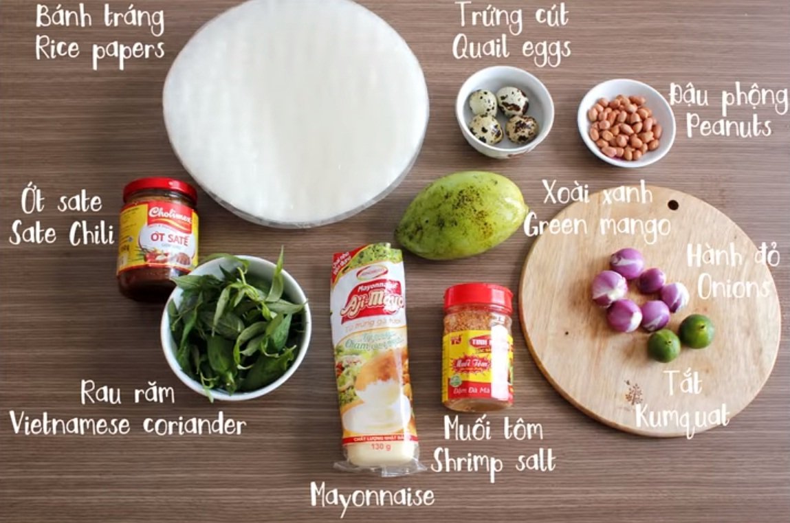 Cách làm bánh tráng trộn sốt mayonnaise béo ngon