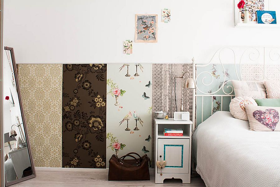 Dùng báo cũ hoặc những bức hình để trang trí tường cực độc đáo và đẹp mắt.