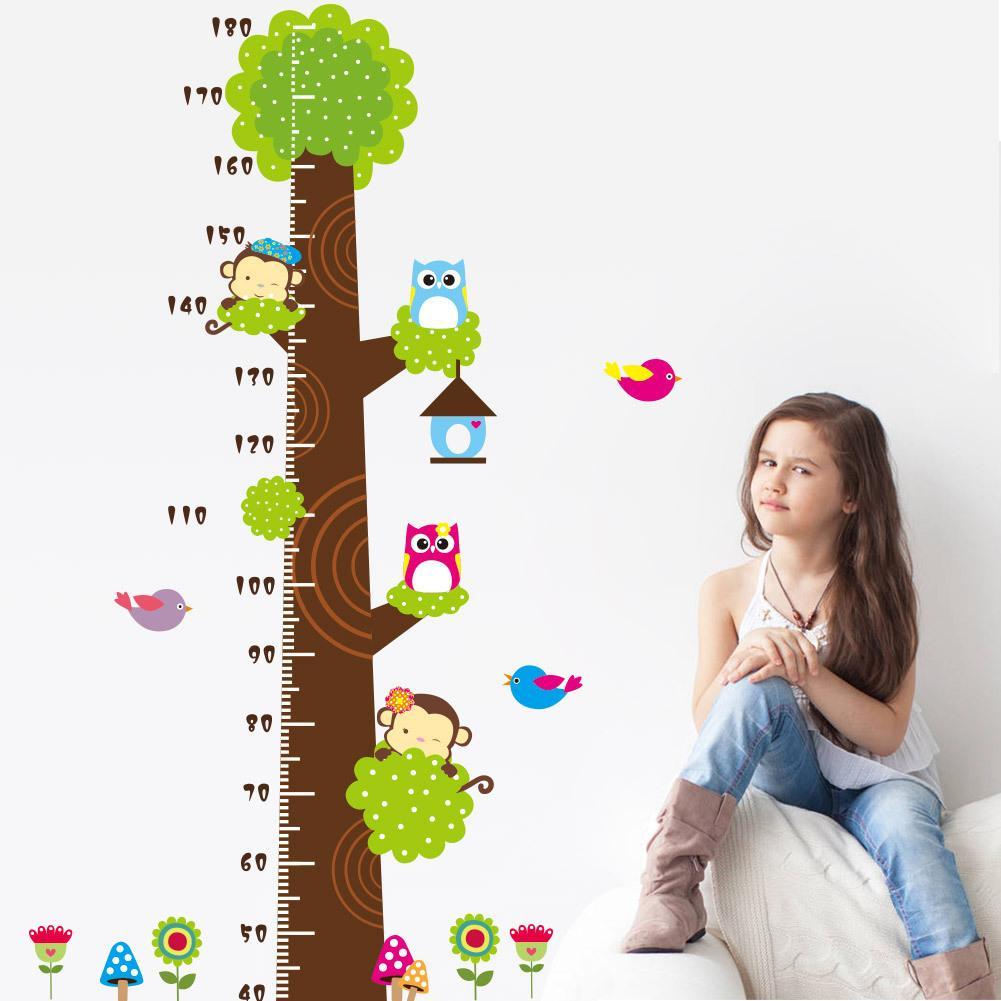 Giấy dán tường thước đo chiều cao cho bé tiện lợi