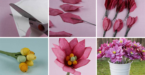 Hướng dẫn cách làm hoa giấy đơn giản trang trí nhà