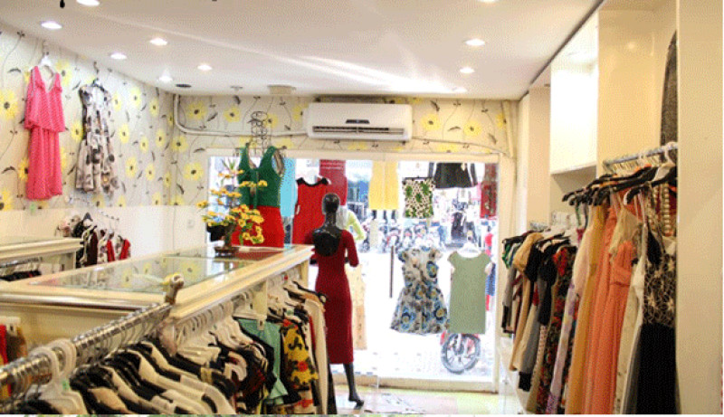 Lựa chọn giấy dán tường cho shop thời trang theo lứa tuổi 