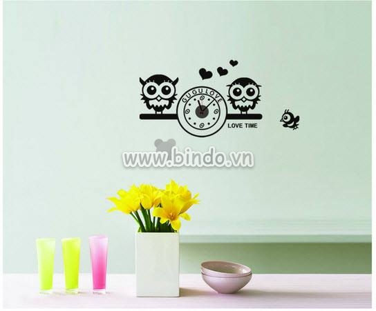 Mẫu đồng hồ treo tường đôi uyên ương cho phòng ngủ