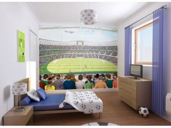 Mẫu phòng ngủ dành cho những cậu bé yêu bóng đá