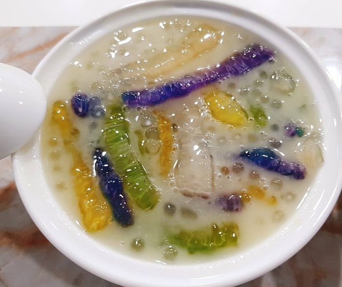 Món chè bưởi đa sắc giòn sần sật ngon tuyệt cú mèo