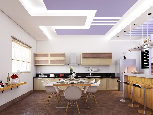 Những mẫu trần thạch cao cho phòng bếp đón tết 2019