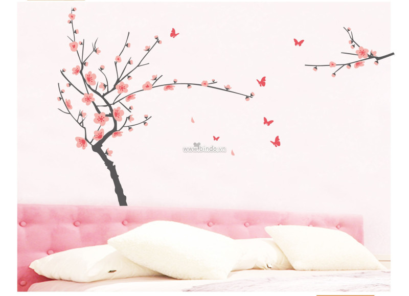 Trang trí tết trên cửa kính với các mẫu decal xuân đẹp