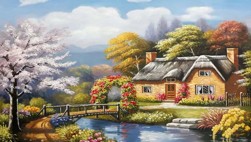 Tranh phong cảnh trang trí cho phòng khách