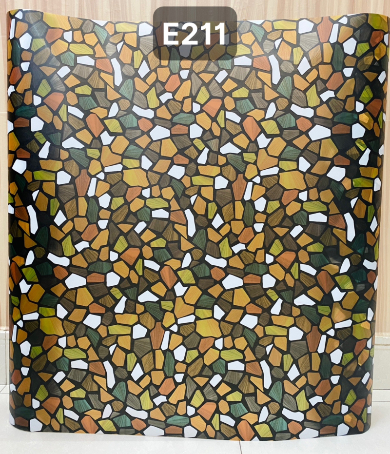 Hình ảnh decal dán kính mảnh vỡ màu trà