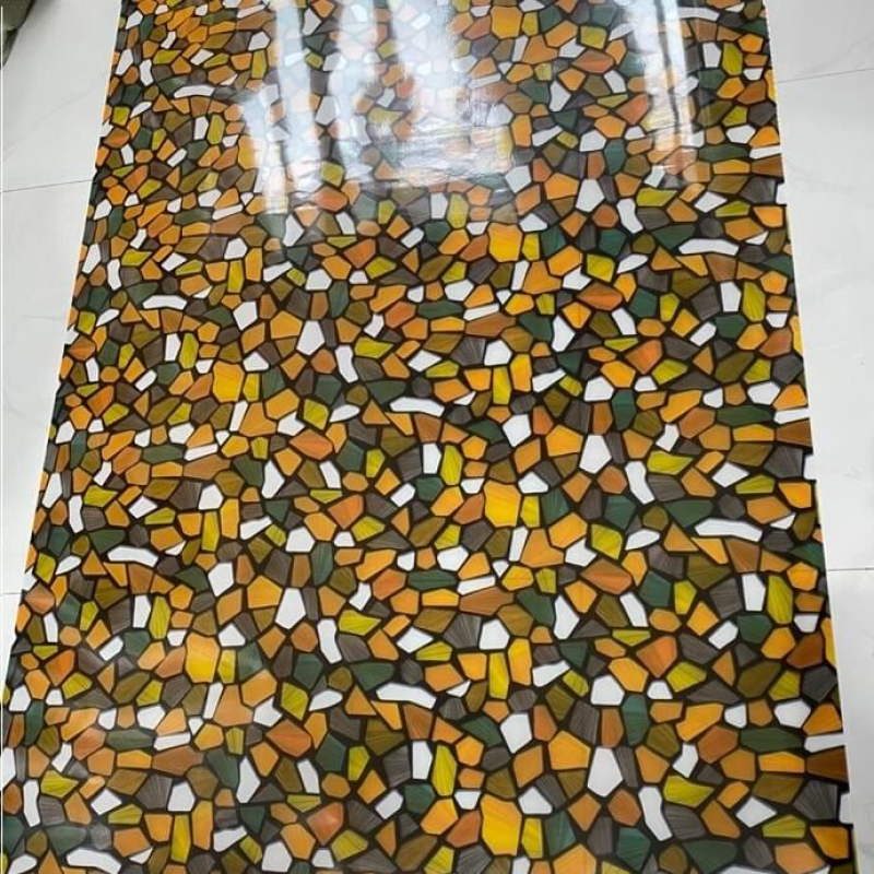 Hình ảnh decal dán kính mảnh vỡ màu trà 2